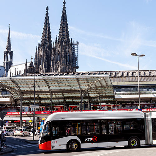 E-Bus des KVB - Foto: © Christoph Seelbach, Kölner Verkehrs-Betriebe AG e bus kvb Köln