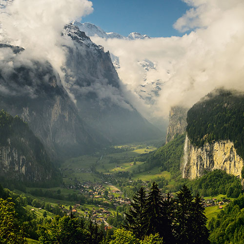suiza germanica panorama alpes